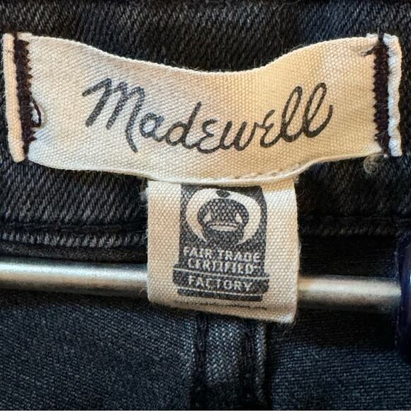 High Rise Charcoal Black Denim Shorts Madewell 24 - Picture 2 of 6